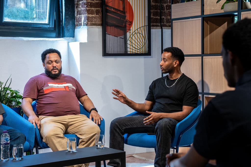 Panel speaker responding during the TechNeeks discussion